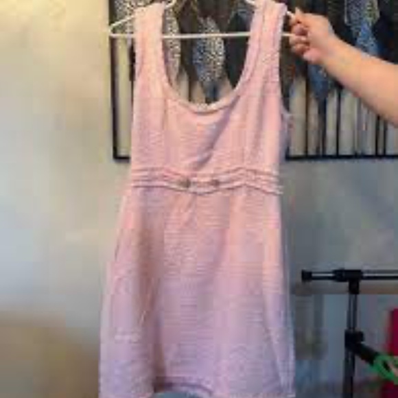 Chic Zara Pink Tweed Sleeveless Dress – Elegant Women's Mini Dress L - Picture 12 of 12